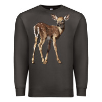 Smoke white tailed fawn deer Premium Sweatshirt - LillyAllenDesigns