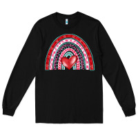 Black valentine's day rainbow Long Sleeve Tee - BarkalooDesign