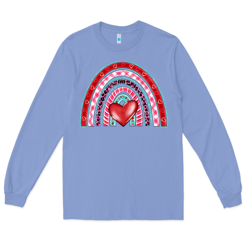 Valentine's Day Rainbow Long Sleeve Tee by BarkalooDesign | Teevron