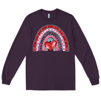 Plum valentine's day rainbow Long Sleeve Tee - BarkalooDesign