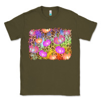 Army Green colourful pumpkin background Classic Tee - AdoDesignShop