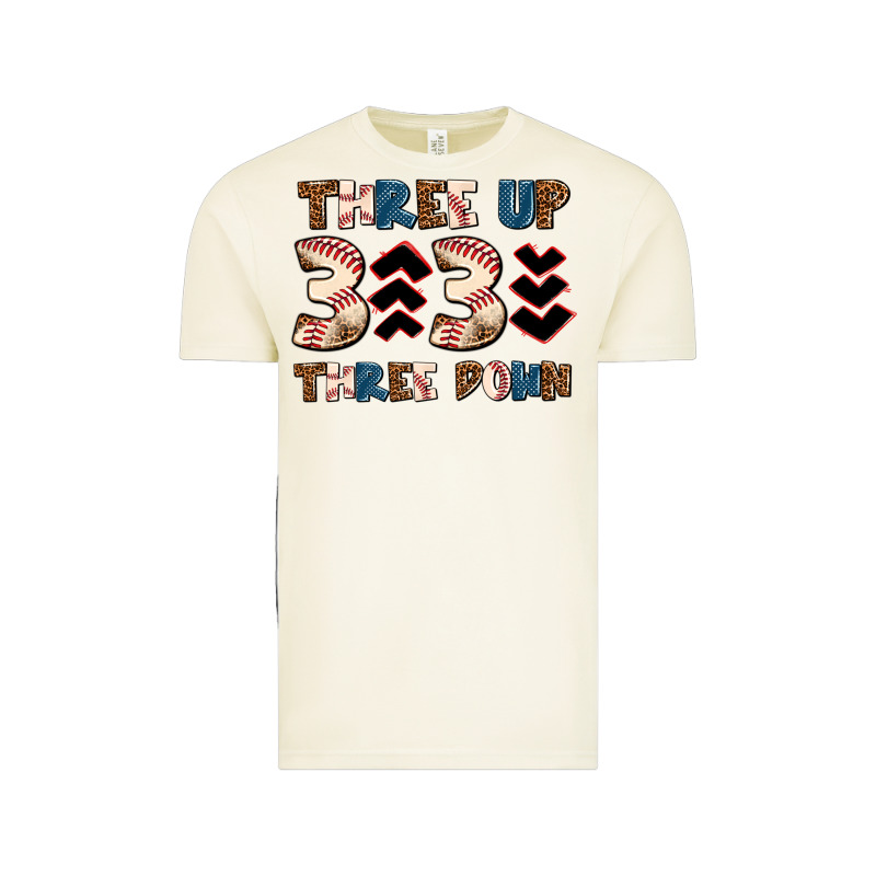 Three Up Three Down Vintage Tee by AdoDesignShop | Teevron