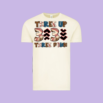 Three Up Three Down Vintage Tee Designed By Adodesignshop