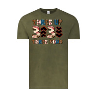 Vintage Olive three up three down Vintage Tee - AdoDesignShop