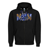 Black cheer mom Zipper Hoodie - NancyCooperArtShop