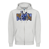 Dove Grey cheer mom Zipper Hoodie - NancyCooperArtShop