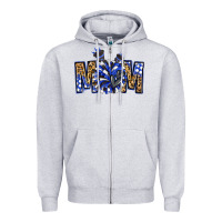 Heather Grey cheer mom Zipper Hoodie - NancyCooperArtShop