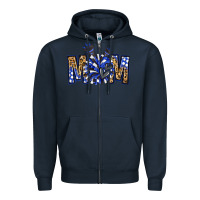 Navy cheer mom Zipper Hoodie - NancyCooperArtShop