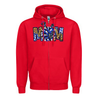 Red cheer mom Zipper Hoodie - NancyCooperArtShop
