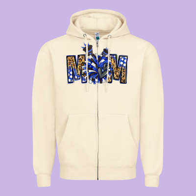Cheer Mom Zipper Hoodie Designed By Nancycooperartshop