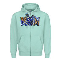Seafoam cheer mom Zipper Hoodie - NancyCooperArtShop