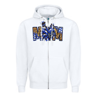 White cheer mom Zipper Hoodie - NancyCooperArtShop