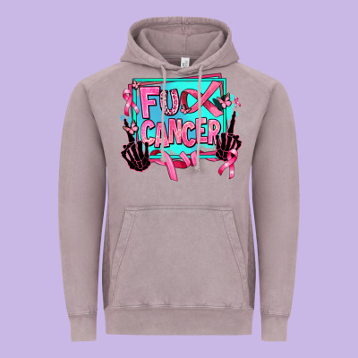 Fuck Cancer Vintage Hoodie Designed By Adodesignshop