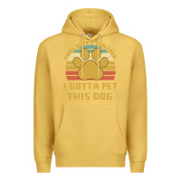 Antique Gold Hold My Drink I Gotta Pet This Dog Premium Hoodie - Bettercallsaul