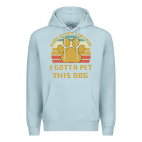 Blue Mist Hold My Drink I Gotta Pet This Dog Premium Hoodie - Bettercallsaul