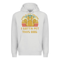 Dove Grey Hold My Drink I Gotta Pet This Dog Premium Hoodie - Bettercallsaul