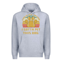 Heather Grey Hold My Drink I Gotta Pet This Dog Premium Hoodie - Bettercallsaul