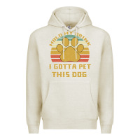 Oatmeal Heather Hold My Drink I Gotta Pet This Dog Premium Hoodie - Bettercallsaul