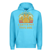 Ocean Blue Hold My Drink I Gotta Pet This Dog Premium Hoodie - Bettercallsaul
