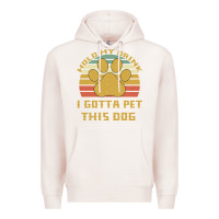 Pale Pink Hold My Drink I Gotta Pet This Dog Premium Hoodie - Bettercallsaul