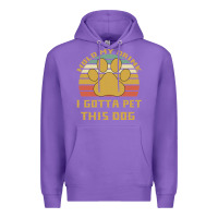 Purple Hold My Drink I Gotta Pet This Dog Premium Hoodie - Bettercallsaul