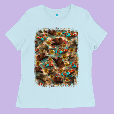 Ladies Tee western  background