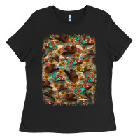 Black western  background Ladies Tee - RanaPortraitStore