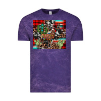 Cloud Purple christmas reinder Vintage Tee - JahusDesignShop