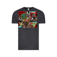Vintage Black christmas reinder Vintage Tee - JahusDesignShop
