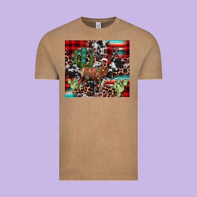 Christmas Reinder Vintage Tee Designed By Jahusdesignshop