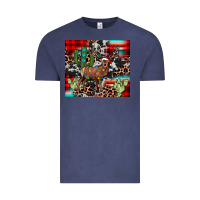 Vintage Denim christmas reinder Vintage Tee - JahusDesignShop