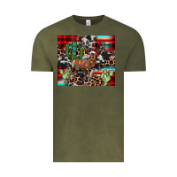 Vintage Olive christmas reinder Vintage Tee - JahusDesignShop