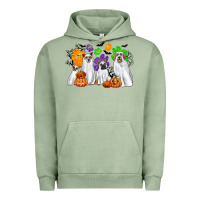 Pigment Oil Green ghost dogs Urban Hoodie - CowGirlArtShop