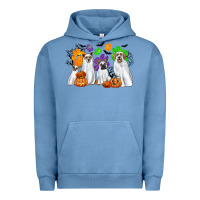 Pigment Pebble Blue ghost dogs Urban Hoodie - CowGirlArtShop
