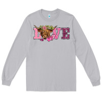 Moon Dust valentine's day love highland cow Long Sleeve Tee - BarkalooDesign