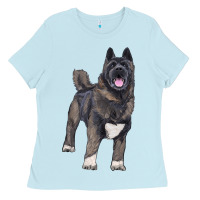 Baby Blue American akita Ladies Tee - RanaPortraitStore