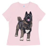 Bubblegum Pink American akita Ladies Tee - RanaPortraitStore