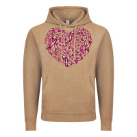 Vintage Coffee breast cancer ribbon heart Vintage Hoodie - AdoDesignShop
