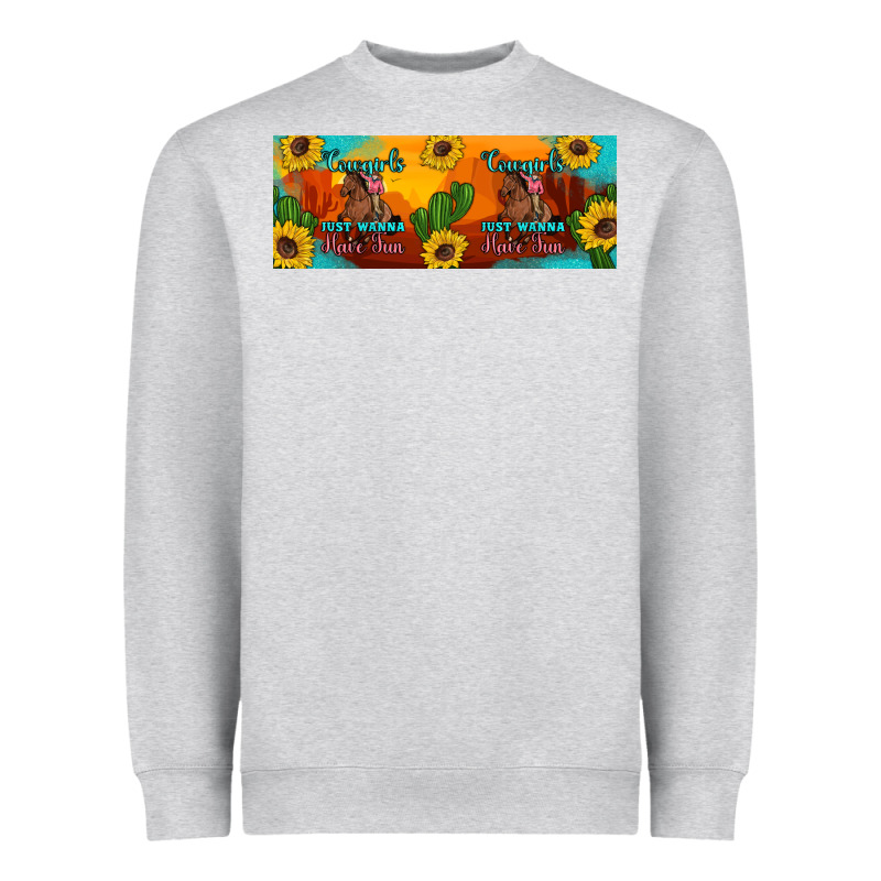 Cowgirls Just Wanna Have Fun Mug 11 Oz Heavyweight Sweatshirt by Artiststas | Teevron