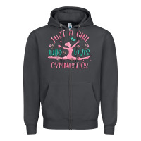 Smoke just a girl who loves gymnastics Zipper Hoodie - MaliasSmallBusiness