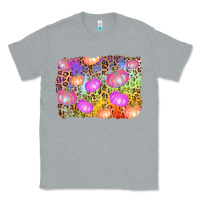 Heather Grey colourful pumpkin background Classic Tee - AdoDesignShop