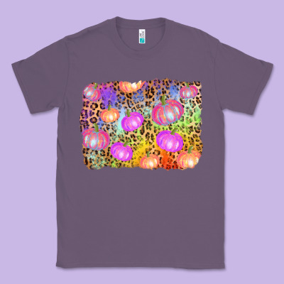 Colourful Pumpkin Background Classic Tee Designed By Adodesignshop
