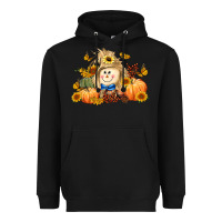 Black fall scarecrow Heavyweight Hoodie - LillyAllenDesigns
