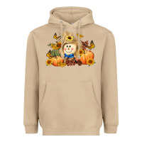 Mushroom fall scarecrow Heavyweight Hoodie - LillyAllenDesigns