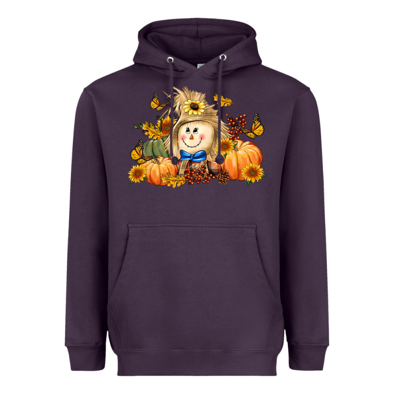 Fall Scarecrow Heavyweight Hoodie by LillyAllenDesigns | Teevron