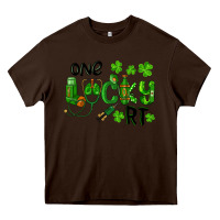 Chocolate Brown One Lucky Respiratory Terapist Heavy Core Tee - RanaPortraitStore