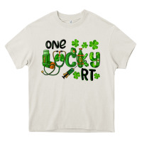 Cream One Lucky Respiratory Terapist Heavy Core Tee - RanaPortraitStore