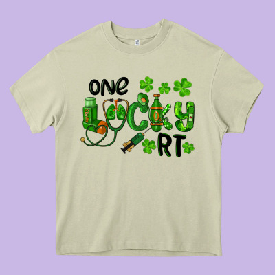 Heavy Core Tee One Lucky Respiratory Terapist
