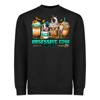 Black ocd obsessive cow disorder coffee cups Heavyweight Sweatshirt - Jasminsmagicworld