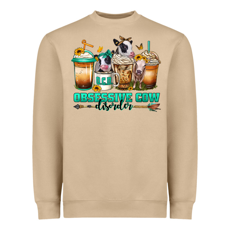 Ocd Obsessive Cow Disorder Coffee Cups Heavyweight Sweatshirt by Jasminsmagicworld | Teevron